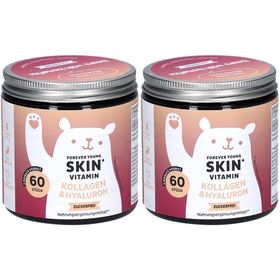 BEARS WITH BENEFITS Forever Young SKIN – Kollagen & Hyaluron Gummibärchen 60 Stück
