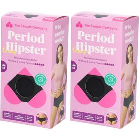 THE FEMALE COMPANY Menstruationsslip – Hip Tee – Baumwolle – Schwarz – 146–152