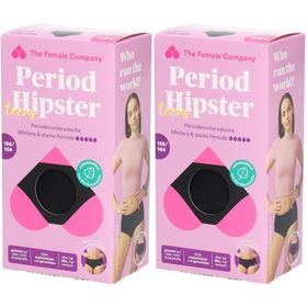 THE FEMALE COMPANY Menstruationsslip – Hip Tee – Baumwolle – Schwarz – 158–164