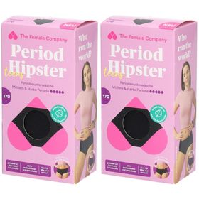 THE FEMALE COMPANY Menstruationsslip – Hip Tee – Baumwolle – Schwarz – 170