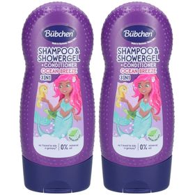 Bübchen Kids 3-in-1-Shampoo, Duschgel und Haarspülung, Magie des Meeres