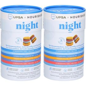 UPSA x Nourished Night Gummies mit Zitronenmelisse & Ashwagandha