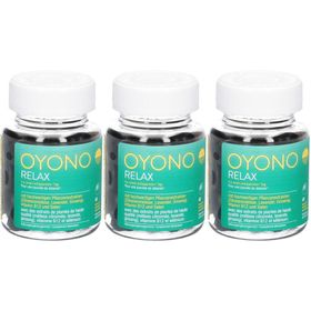 OYONO Relax Kaugummis mit Zitronenmelisse, Lavendel, Ginseng, Vitamin B12 und Selen