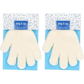 HERBA Body & Spa Peelinghandschuhe Beige 2 Stück