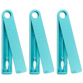 LastObject coton-tige maquillage réutilisable avec étui turquoise