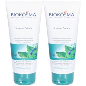 BIOKOSMA Shower Cream - Crème de douche revitalisante au genévrier & tulsi bio