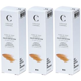 COULEUR CARAMEL Fond de Teint Compact Haute Définition Bio Beige Orangé