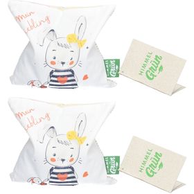 HIMMELGRÜN® Coussin aux pépins de raisin 15 x 15 cm Lapin