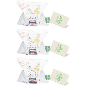 HIMMELGRÜN® Coussin aux pépins de raisin 15 x 15 cm Lapin