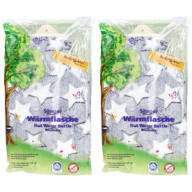 Sänger Bouillotte caoutchouc naturel peluche 2L étoiles bleu