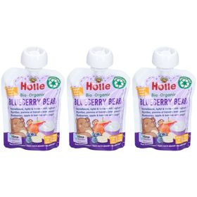 HOLLE Blueberry Bear Gourde Myrtilles, pomme et banane avec yaourt bio