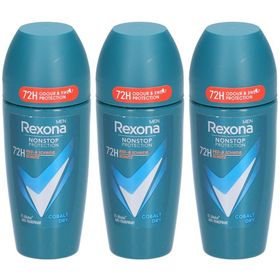 Rexona® Men Antitranspirant Déo Roll-on Nonstop Protection 72 H Cobalt Dry