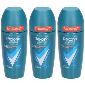 Rexona® Men Antitranspirant Déo Roll-on Nonstop Protection 72 H Cobalt Dry