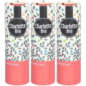 CHARLOTTE BIO Matter Lippenstift - Rosé-Rot