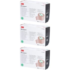 3M Micropore™ Sparadrap chirurgical beige 2,5 cm x 9,1 m