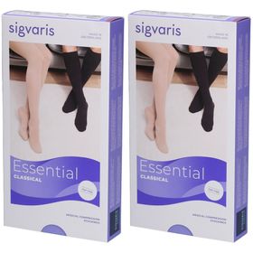 SIGVARIS Essential Classical Bas de compression A-D KKL2 S court ouvert crispa