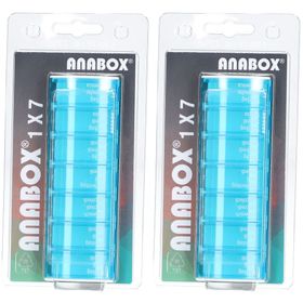 ANABOX Distributeur de médicaments 1x7 Turquoise