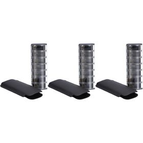 ANABOX® Pilulier semainier 7 x 1 cases noir avec housse FR/DE/IT
