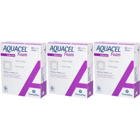 AQUACEL Foam Pansement adhésif 12,5 cm x 12,5 cm