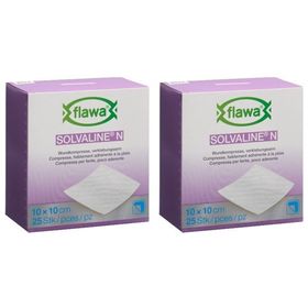 Flawa Solvaline N Kompressen steril 10x10 cm, 25 Stk