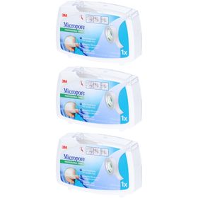 3M Micropore Sparadrap Microporeux 12,5 mm x 5 m - Blanc