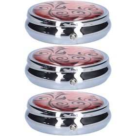 Sahag Pillendose Fancy rund 3 Fächer, sortierte Farben