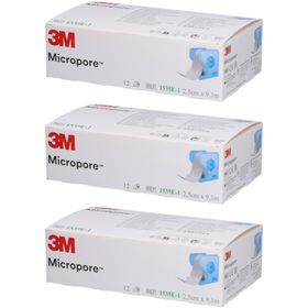 3M Micropore Sparadrap adhésif en rouleau 25 mm x 9,14 m