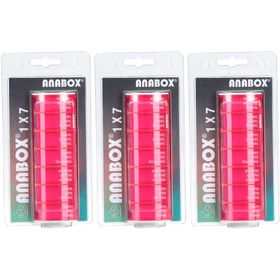 ANABOX® Pilulier semainier 7 x 1 cases rose FR/DE/IT