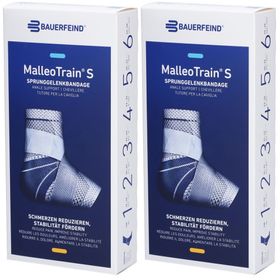 BAUERFEIND® Malleotrain® S Sprunggelenkbandage Größe 5 links Titan