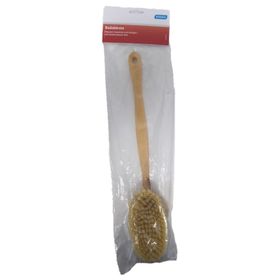 Brosse de bain en bois à long manche & poils naturels