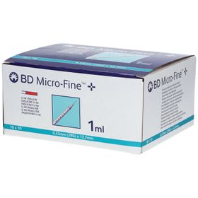 BD Micro-Fine™+ U 40 Seringues à insuline 12,7 mm