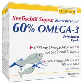 Huile de poisson de mer Supra : concentré avec 60% d'acides gras oméga-3