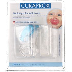 Curaprox® CMPH 201 Sucette médicale 7 Mois + Titulaire