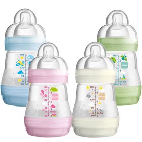 MAM Easy Start Biberon anti-coliques 160ml avec MAM Tétine silicone 1, 0 mois et +