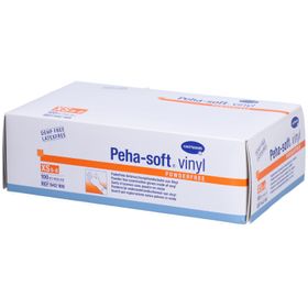 PEHA-SOFT Vinyl Untersuhungshandschuhe unsteril puderfrei XS 100 Stück