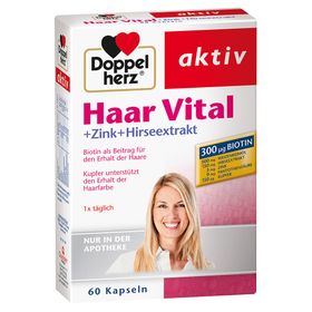 Doppelherz® aktiv Cheveux Vital + zinc + extrait de millet