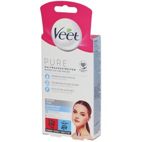 Veet® EasyGrip Bandes de cire froide pour le visage