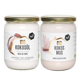 huile de noix de coco biologique nu3 + purée de noix de coco biologique nu3