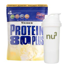 Weider Protein 80 Plus Vanille + nu3 SmartShaker