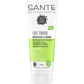 SANTE Naturkosmetik 5in1 Argile Nettoyage & Masque Bio-Pamplemousse & Evermat