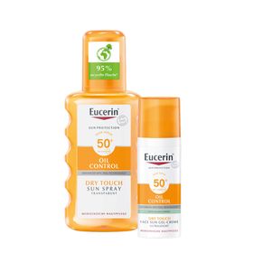 Eucerin® Oil Control Face Sun Gel-Creme LSF 50+ + Sun Spray Transparent LSF 50+