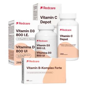 Redcare Vitamine B-Komplex Forte + Vitamine D3 800 I.E. + Redcare Vitamine C Depot