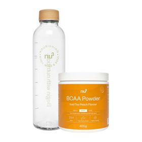 nu3 bouteille d'eau  + nu3 BCAA Ice tea peach