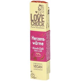 LOVESHOCK Barre chocolatée cerise-piment végan