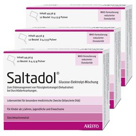 Saltadol® Glucose-Elektrolyt-Mischung – Unterstützung bei Flüssigkeits- und  Elektrolytverlust – Für Kinder ab 3 Jahren und Erwachsene