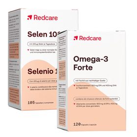 Redcare Omega-3 Forte Kapseln + Redcare Selen 100