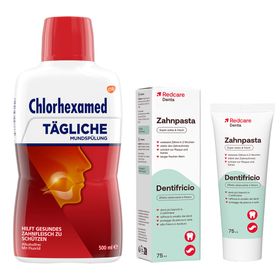 Redcare Dentifrice + Chlorhexamed Bain de bouche quotidien à la chlorhexidine (0,06 %)