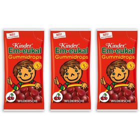Kinder Em-eukal® Gummidrops Wildkirsche zuckerhaltig