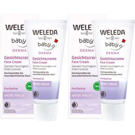 WELEDA Crème de Jour Bébé à la Mauve Blanche - Pour peau de bébé très sensible à atopique, sans parfum