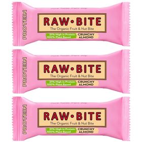 RAWBITE Barres protéinées aux fruits et aux noix avec Crunchy Amandes